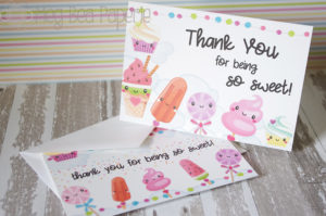 Kawaii Candy Card PRINTED 3.5x5 DUO