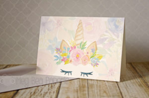 Unicorn Note Card PRINTED 3.5x5 smwm